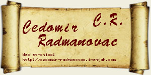 Čedomir Radmanovac vizit kartica